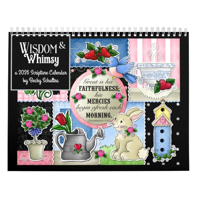"Wisdom and Whimsy" 2026 Scripture Calendar Kalender (Omslag)