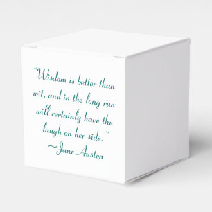 Wisdom är bättre än Wit Jane Austen Quote Presentaskar