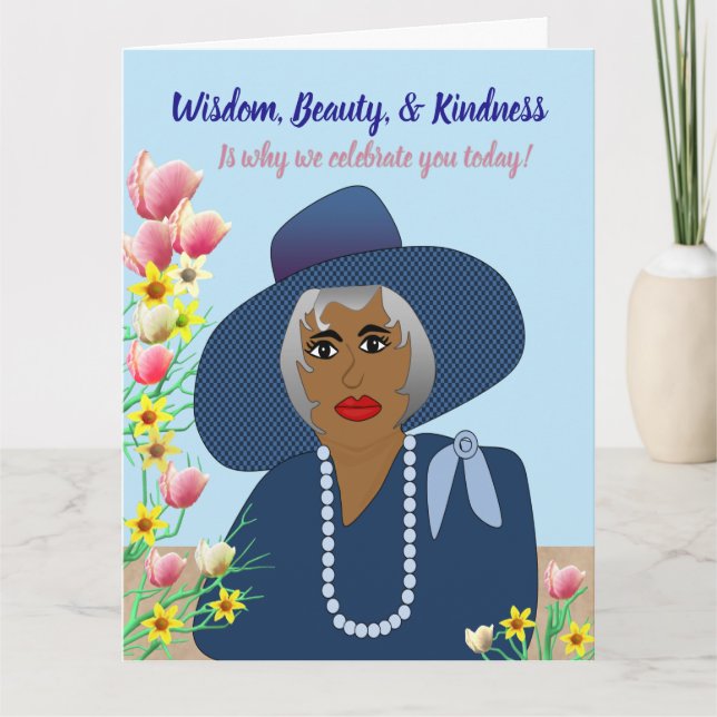 Wisdom, Beauty, & Kindness Mother Birthday Kort (Framsida)