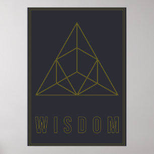 Wisdom-bekräftelse poster gultens geometriska orig