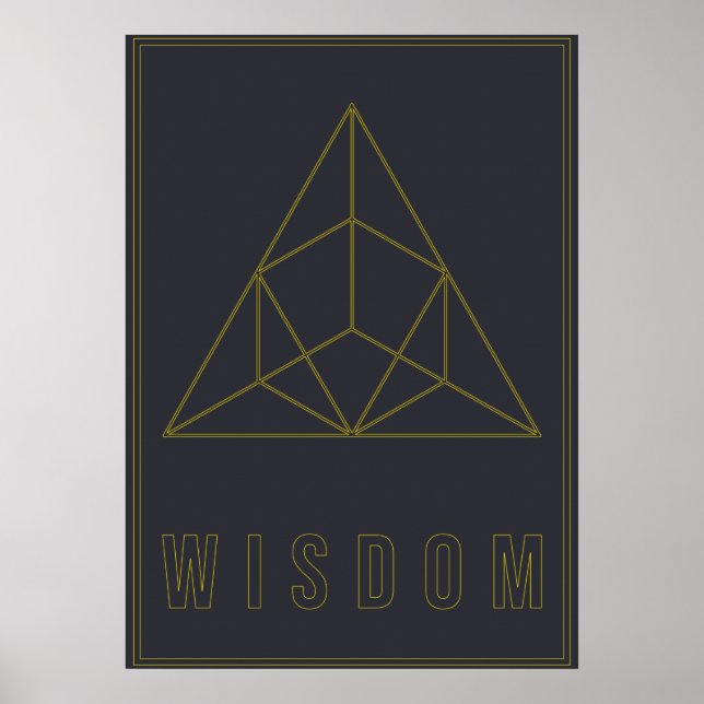Wisdom-bekräftelse poster gultens geometriska orig (Framsidan)