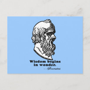 Wisdom börjar i Sokrates-citattja Vykort