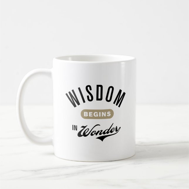 Wisdom börjar på  kaffemugg (Vänster)