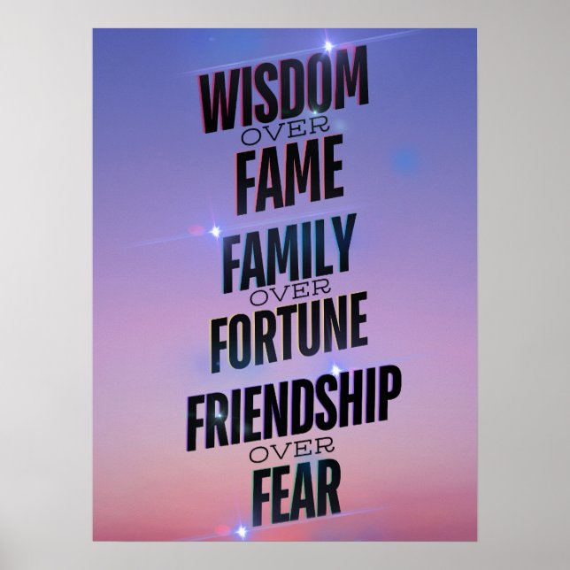 Wisdom Family Vänskap - inspiration Poster (Framsidan)