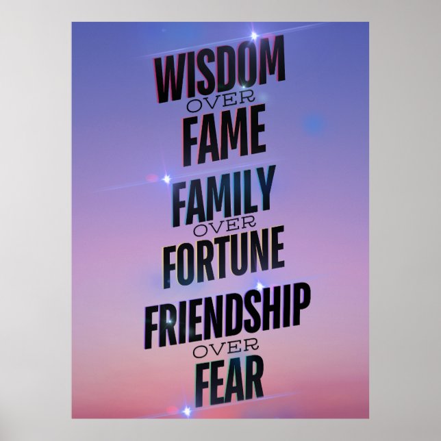 Wisdom Family Vänskap - inspiration Poster (Framsidan)