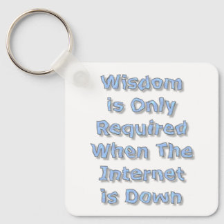 Wisdom is Only Required When The Internet is Down Nyckelring
