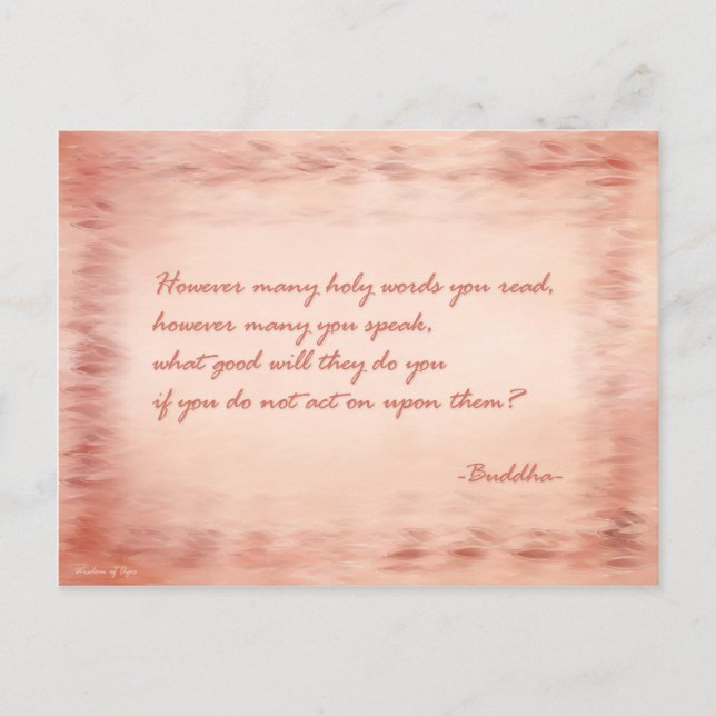 Wisdom of Buddha Vykort (Framsida)