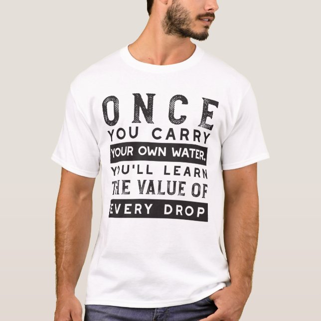 Wisdom-offertdesign - värde för varje fall t shirt (Framsida)