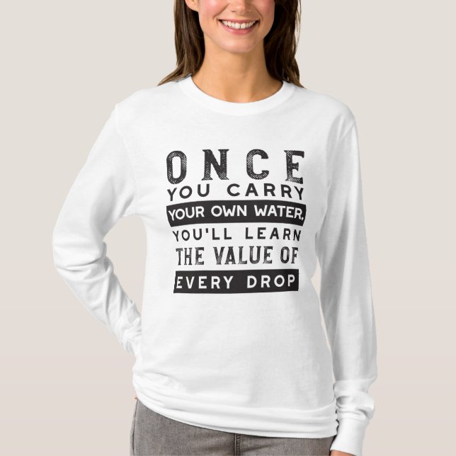 Wisdom-offertdesign - värde för varje fall t shirt (Framsida)