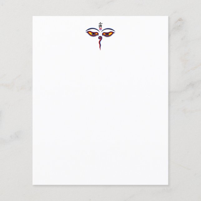 Wisdom Öga i Buddha - Bodhnath temple öga (Framsida)