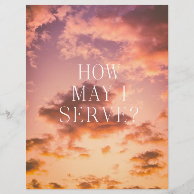 Wisdom Poster How may I serve? (Framsida)