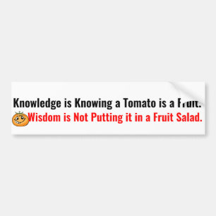 Wisdom sätter inte Tomato i fruktsaladofferter Bildekal