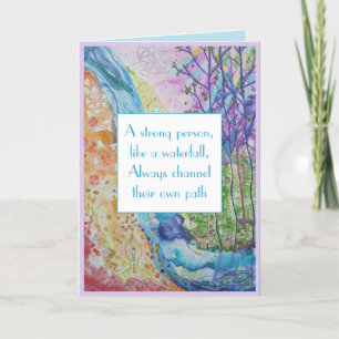 Wisdom Strength Hälsa inspiration Card Helgkort