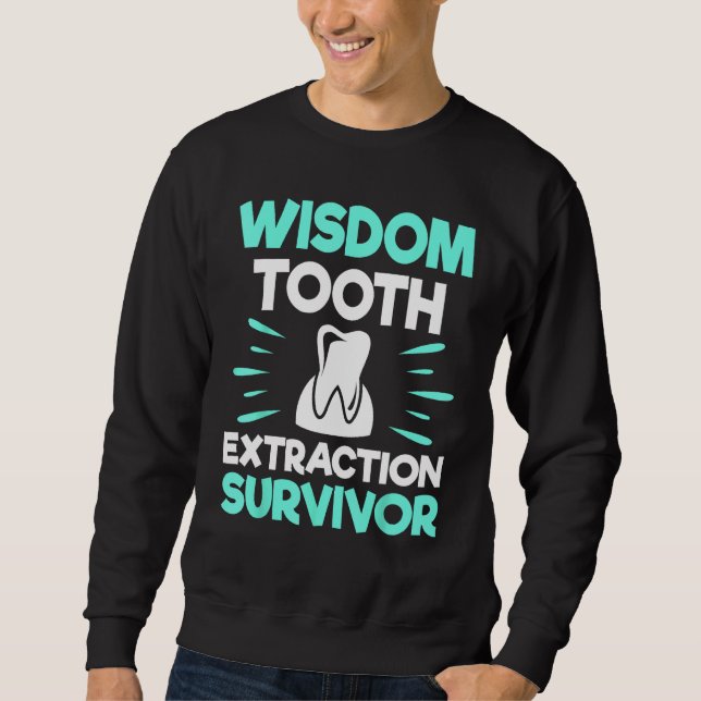 Wisdom Tooth Extraction Survivor - Dentist Dental Lång Ärmad Tröja (Framsida)