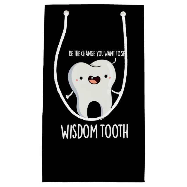 Wisdom Tooth Funny Dental Wise Tooth Pun Mörk BG (Framsidan)