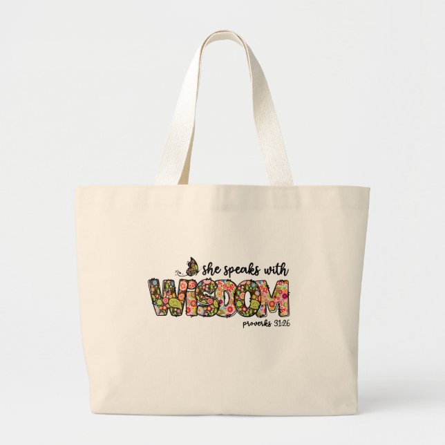 Wisdom totebag jumbo tygkasse (Framsidan)