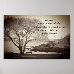 Wisdom Träd Proverbs inspiration Poster