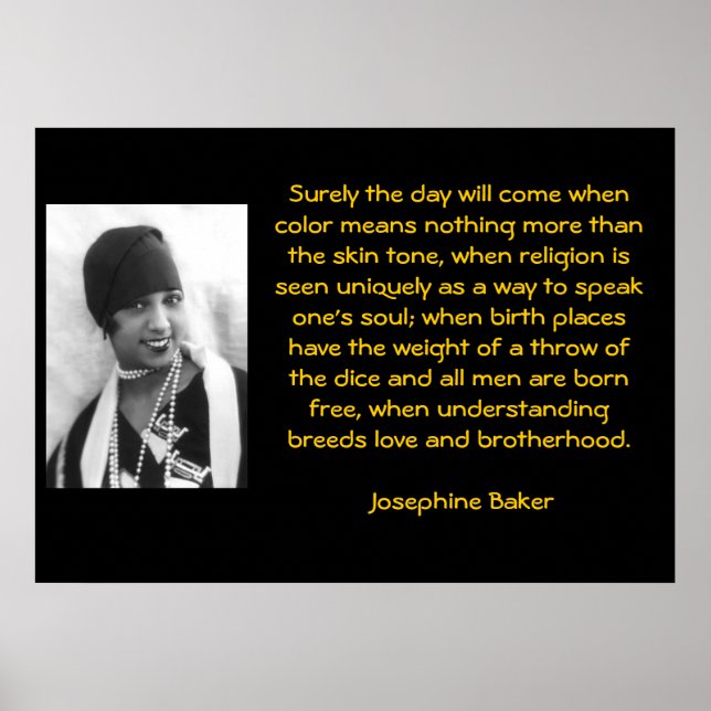 wisdom words: Josephine Bakers Poster (Framsidan)