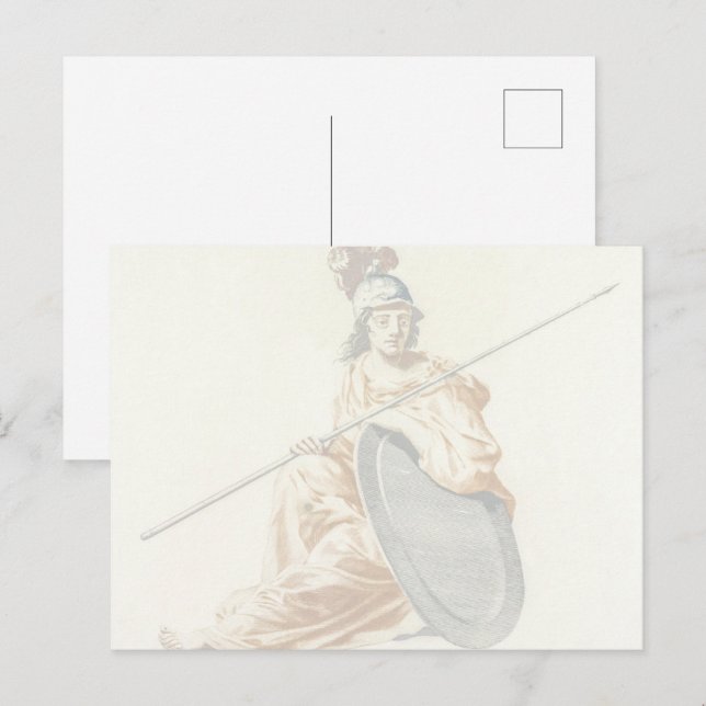 Wisdomens väktare,Minerva av Johan Teyler Vykort (Fram/baksida)