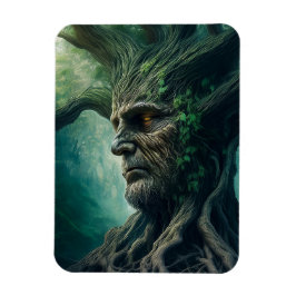 Wise Ansikte i Träd Mystical Forest i Ancient Magnet