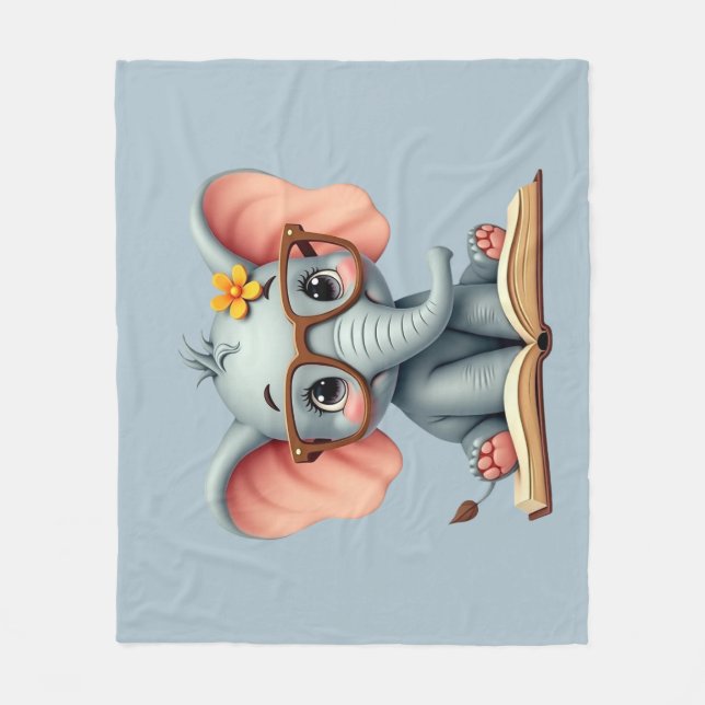 Wise Baby Elephant Fleecefilt (Framsidan)