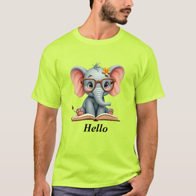 Wise Baby Elephant T Shirt (Framsida)