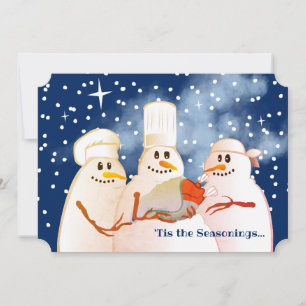 Wise chefs snögubbe kalkon jul jul jul julkort