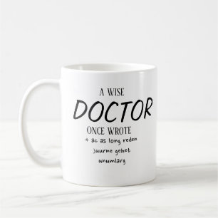 Wise Doktor Gång Wrote Mugg ・ Doktor Gift Ideas ・