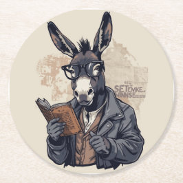 Wise Donkey — Coaster Set Underlägg Papper Rund