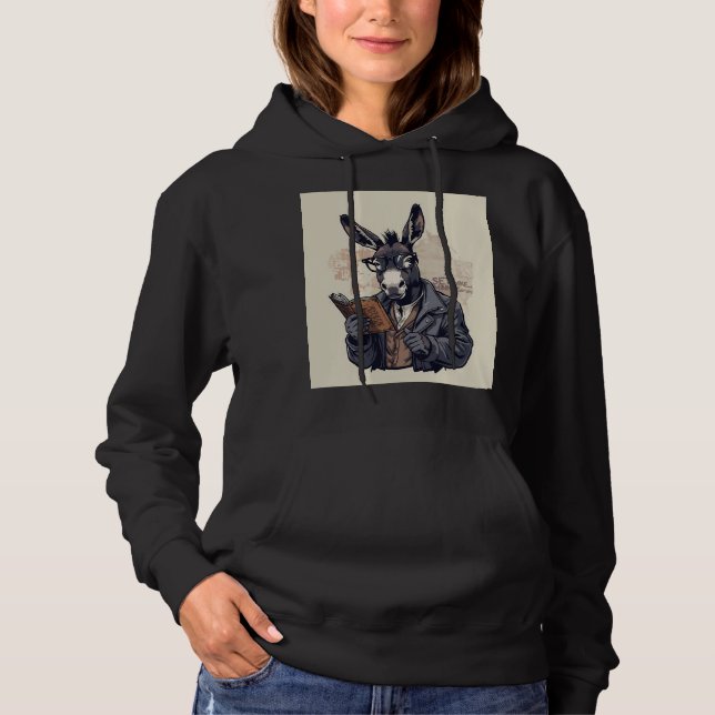 Wise Donkey — Hoodie T Shirt (Framsida)