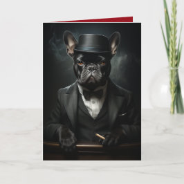 Wise gentleman Bulldog i Tux, Lusse Hundar Kort