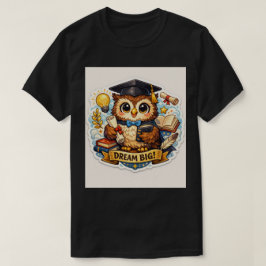 Wise Grad Owl: Vibrant Milestone Achievement T Shirt