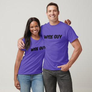 Wise Guy Center Text Basic Mörk T-Shirt