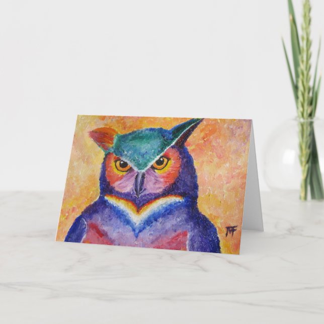 Wise Guy-Uggla Greeting Card Kort (Framsida)