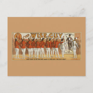 Wise Guy Vintage 1906 Teatrical Poster Vykort