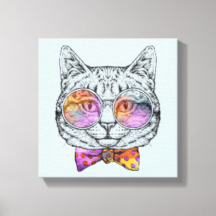 Wise Kattunge Kat Canvastryck