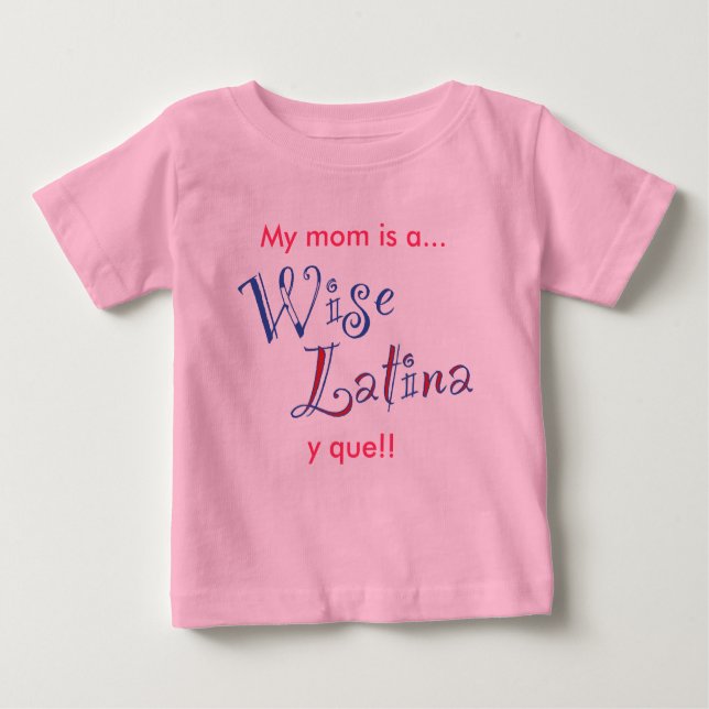 wise_latina_mom_tshirt_baby t-shirt (Framsida)