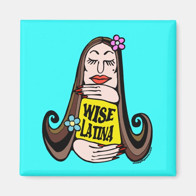 Wise Latina Woman Magnet (Framsidan)