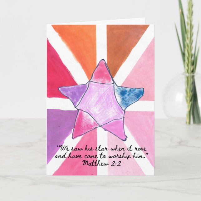 Wise Man Star Helgdag Card Kort (Framsida)