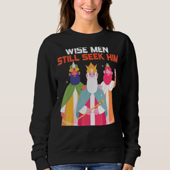 Wise Manar fortsätter att träffa honom Kristus jul T Shirt (Framsida)