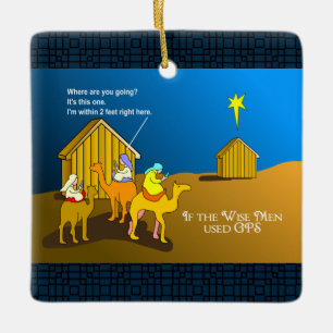 Wise Manar Geocaching jul Ceramic Ornamic Julgransprydnad Keramik