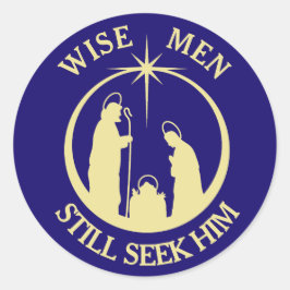 Wise Manar Ntivity jul Runt Klistermärke
