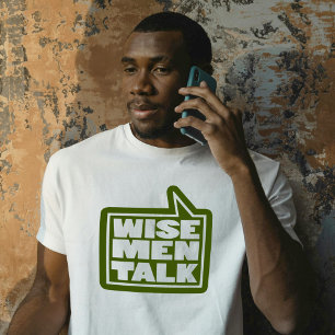 "Wise manar pratar" manar citerar grönt t-shirt