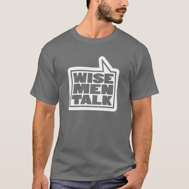 "Wise manar pratar" manar som pratar t-shirt grått (Framsida)
