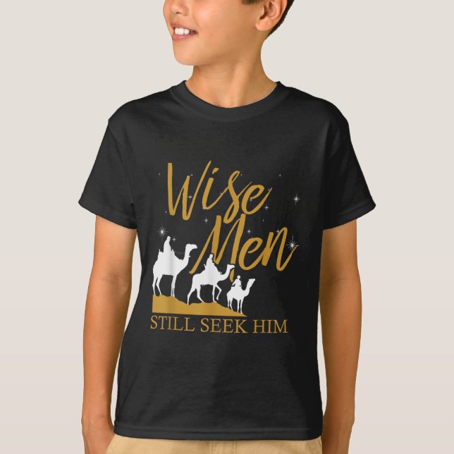 Wise Manar söker fortfarande Heliga Bible Prayer T T Shirt (Framsida)