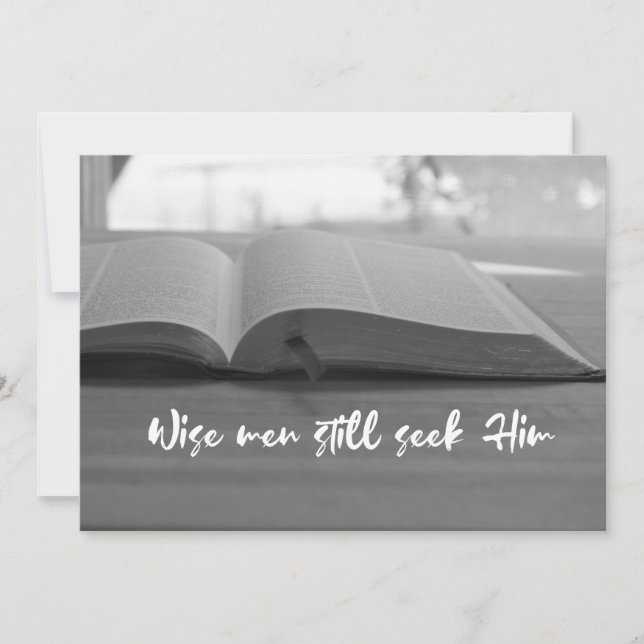 Wise Manar söker fortfarande jul Julkort (Framsida)