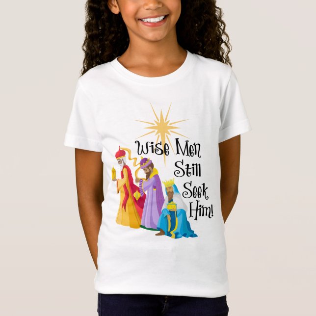 Wise Manar söker fortfarande sin jul T Shirt (Framsida)