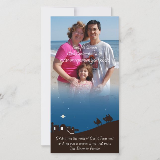 Wise Manar söker hans jokerkort för fotoutställnin Julkort (Framsida)