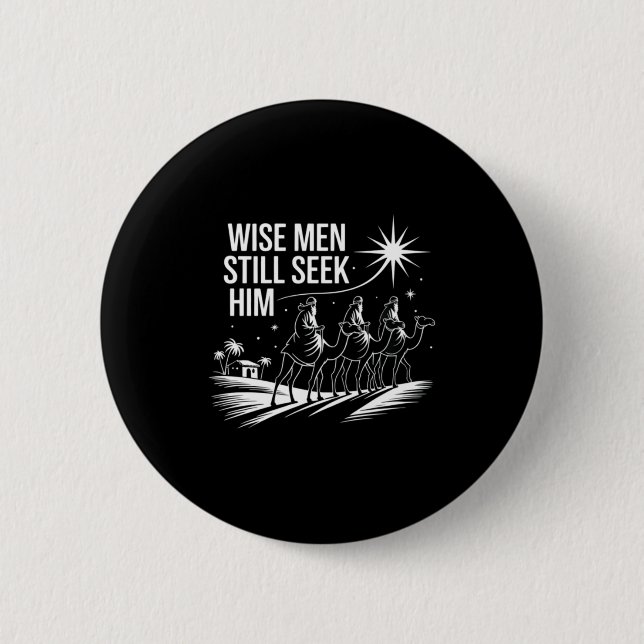 Wise Men Still Seek Him Christian Christmas Jesus  Knapp (Framsida)