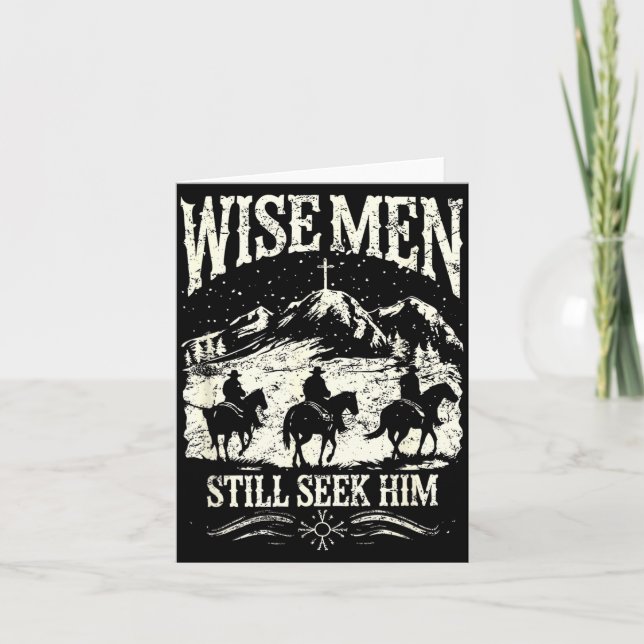Wise Men Still Seek Him Christian Christmas Jesus  Kort (Framsida)